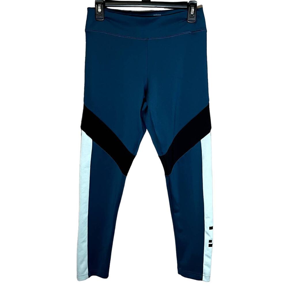 Adidas Design 2 Move colorblock leggings teal medium climalite